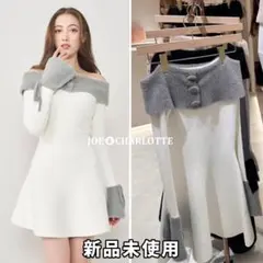 ダーリッチ darich オフショルシャギーニットミニワンピース GRY F