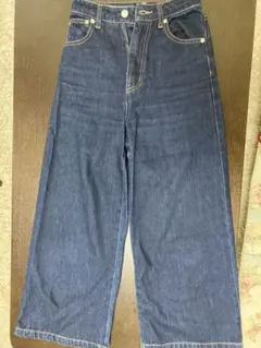 ワイドレッグデニム ショートXXS ダークブルー