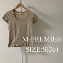 【美品】 M-PREMIER レディース 半袖 丸首 Tシャツ シンプル 無地のサムネイル