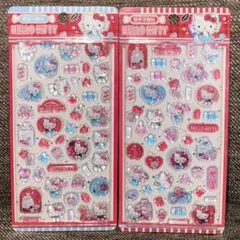 ②サンリオ　ハローキティ　3D 立体 シール　ステッカー　2枚セット