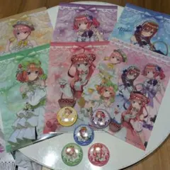 五等分の花嫁 クリアファイル（4セット）　缶バッジ　セット