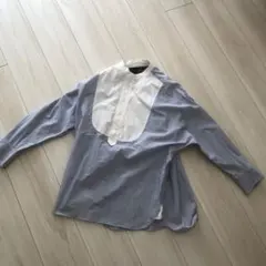 ドゥロワー コットン ブラウス バンドカラー スキッパ―シャツ