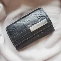 GUCCI GG柄 シマレザー 6連キーケース
