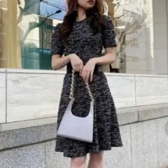 美品 eimy istoire ツイードワンピース ニットワンピース