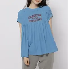 niko and… シャーリング 半袖 Tシャツ ブルー