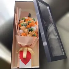 母の日などに！　ソープフラワー　オレンジブーケ