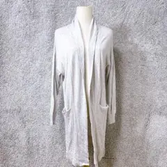 6198 アンタイトル ロングカーディガン Ｓ グレー シルク カシミヤ混のサムネイル