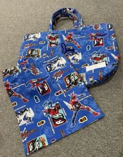 レッスンバッグ　入園グッズ　2点セット　男の子用　保育園バッグ　ハンドメイド