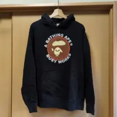 【希少ヴィンテージ】A BATHING APE ブラック L パーカー