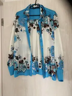 ZARA 花柄 長袖シャツ S