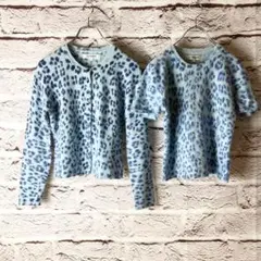 z2169:LAUTREAMONT カーディガンセット　ヒョウ柄　XS