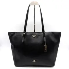 COACH コーチ トートバッグ 大容量 A4収納可 PVCレザー ブラックのサムネイル