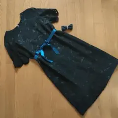 【ヴィンテージ】総レースブラックフォーマルワンピース 発表会160 オマケも