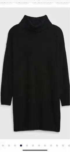 GAP タートルネック ニットワンピース　ブラック