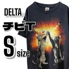【770】DELTA アニマルプリント 猫 チビT USA古着 半袖Tシャツのサムネイル