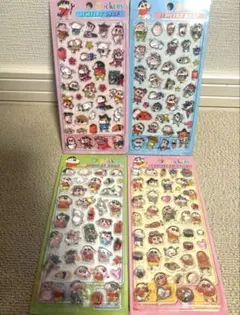 クレヨンしんちゃん　立体シール　ぷっくりシール　ボンボンドロップシール　4枚