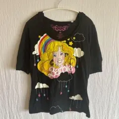 レア✨バービー×DOE フード付きTシャツ 半袖 黒 XL キャラクタ