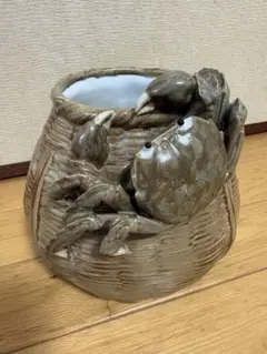 蟹と籠　松橋焼　構成窯 原構成作 蟹籠陶彫 共箱付 傑作級 蟹と籠 松橋焼 構成窯 原構成作 蟹籠陶彫 共箱付 傑作級 - メルカリ