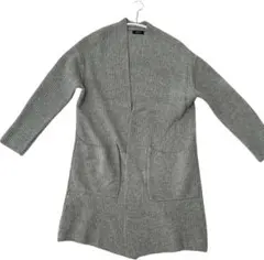 BOSCH ボッシュ ロングニットカーディガン グレー 38 ウール混