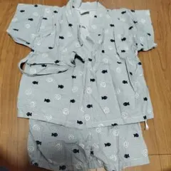 魚と渦巻き柄　甚平 サイズ90