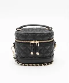 RANDA キルティング2WAYミニバニティバッグ ブラック