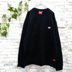 ディッキーズ　メンズ　Ⅿ　トレーナー　シンプル　ワンポイント　ブラック