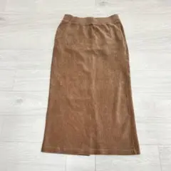 UNIQLO コーデュロイ ロングスカート タイトスカート ブラウン M