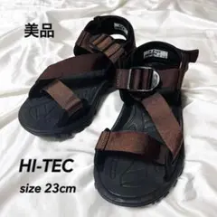 【美品】HI-TEC ハイテック スポーツサンダル ブラウン 23.0cmのサムネイル