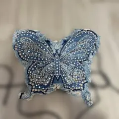 デニム蝶型チューブトップ