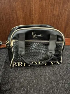 Karl Kani ハンドバッグ クロコ型押し ブラック メンズ レディース 