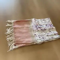 花柄ストール ピンク 紫