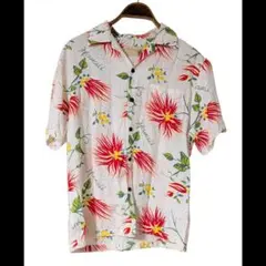 IOLANI イオラニ アロハシャツ ハワイ製 花柄 白 Lのサムネイル