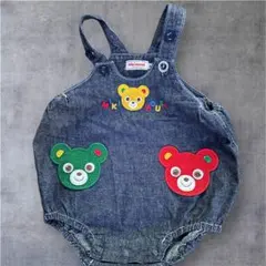 MIKIHOUSE ダルマオール オーバーオール ミキハウス ロンパース S