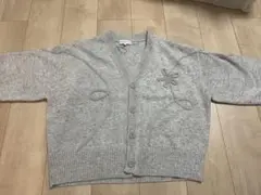 【SEASON REASON】グレー ネップニットカーディガン