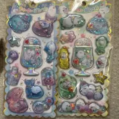 【正規品】キラキラウォーターinシール　シマエナガ　アザラシ　2枚セット