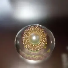 アンティーク調ビーズブローチ　ハンドメイド