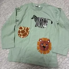 【未使用】ACOBAC110動物プリント長袖カットソー