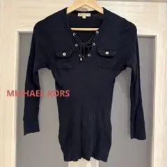 MICHAEL KORS マイケルコース　黒　ブラック　ニット　　長袖　ネイビー