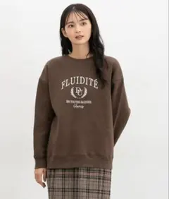 新品　ハニーズ　裏起毛 ブラウン スウェット トレーナー　Ｓ　ハニぽか