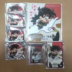 名探偵コナン 大阪城本陣 江戸川コナン 缶バッジ ミニ色紙 まとめ売り