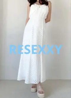 新品 RESEXXY コットンレースキャミワンピース