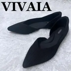 VIVAIAポインテッドトゥVカットフラットシューズ　37(23.5cm)