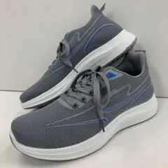 新品★メンズ★25.5cm★幅広 軽量 厚底スニーカー 2421 灰色