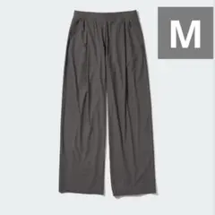 【UNIQLO】完売品‼︎ ウルトラストレッチエアリズムワイドパンツ グレー　M