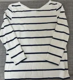 ルミノア　ボーダーカットソー　ネイビー