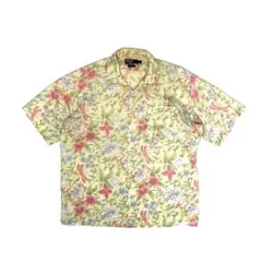 XXL ポロ ラルフローレン Clayton 葉柄 オープンカラー開襟 シャツ