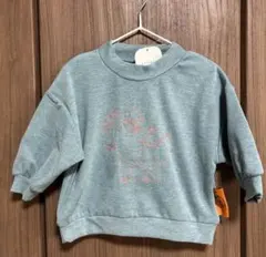 新品、未使用　ベビー　トレーナー裏起毛　恐竜　80サイズ　刺繍