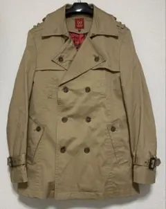 【トレンチコート美品】ベージュ色 ダブルブレスト型 サイズXL