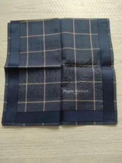 PIERRE BALMAIN ネイビー チェックハンカチ