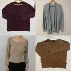 4点セット⭐️カーディガン•ニット　レディース　薄手ニット　オフィスカジュアル